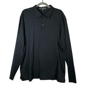 Robert Barakett 100% Pima Cotton Long Sleeves Pull Over Polo Shirt Size XXL